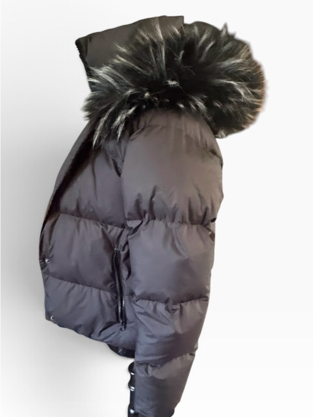 The North Face Black Down Puffer Faux Fur Hood Jacket M - Picture 5 of 13